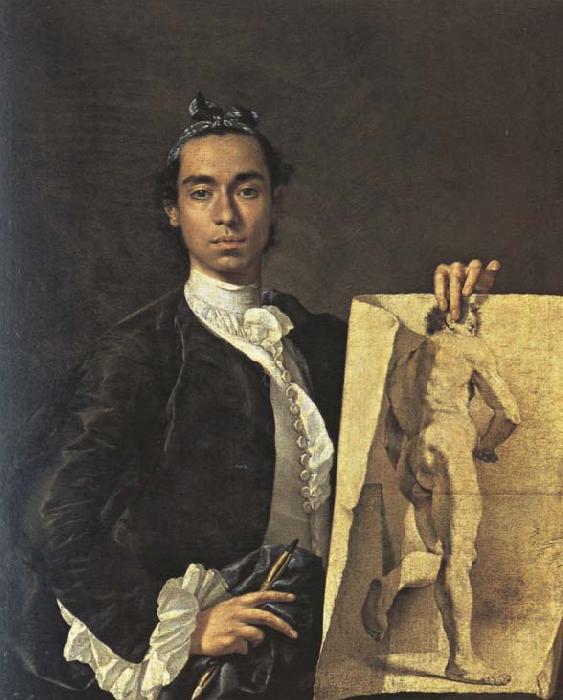  Self-Portrait with a Drawing of a Male Nude
